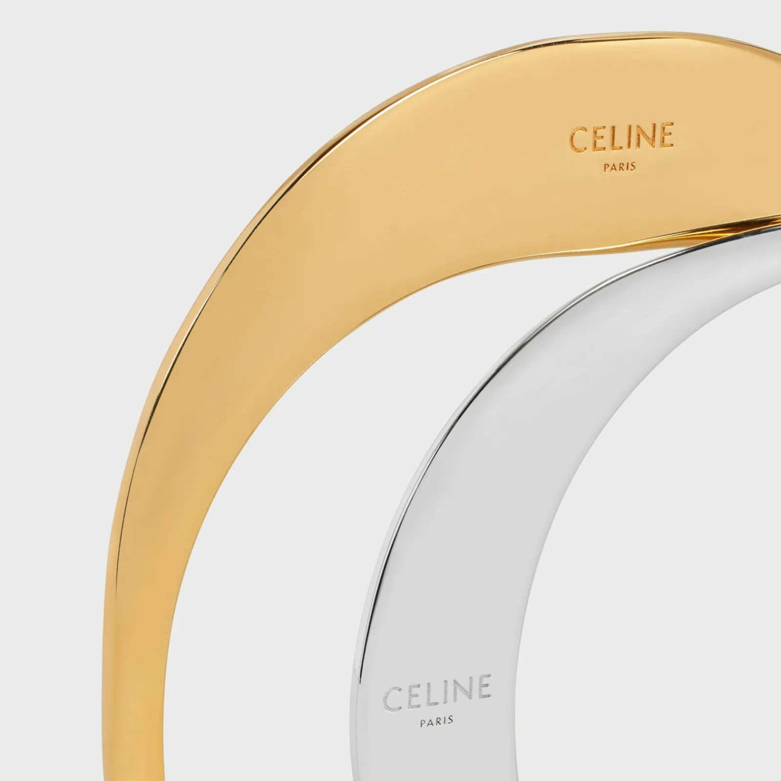 New Formes Abstraites Set of 2 Cuffs in Brass with Gold and Rhodium Finish Women Other Lines | Categories·Bracelets