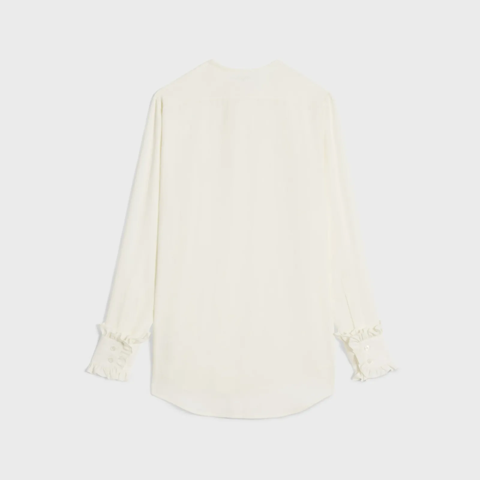 Sale frilled romy shirt in silk crepe and acetate Women Shirts And Tops