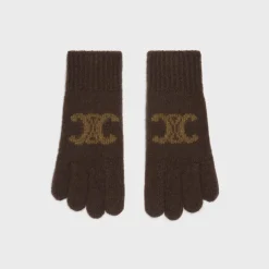 Discount gloves in monogram wool, cashmere and silk Women Hats And Gloves