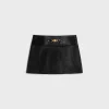 Outlet gourmette mini skirt in soft lambskin Women Leather And Shearling | Dresses And Skirts