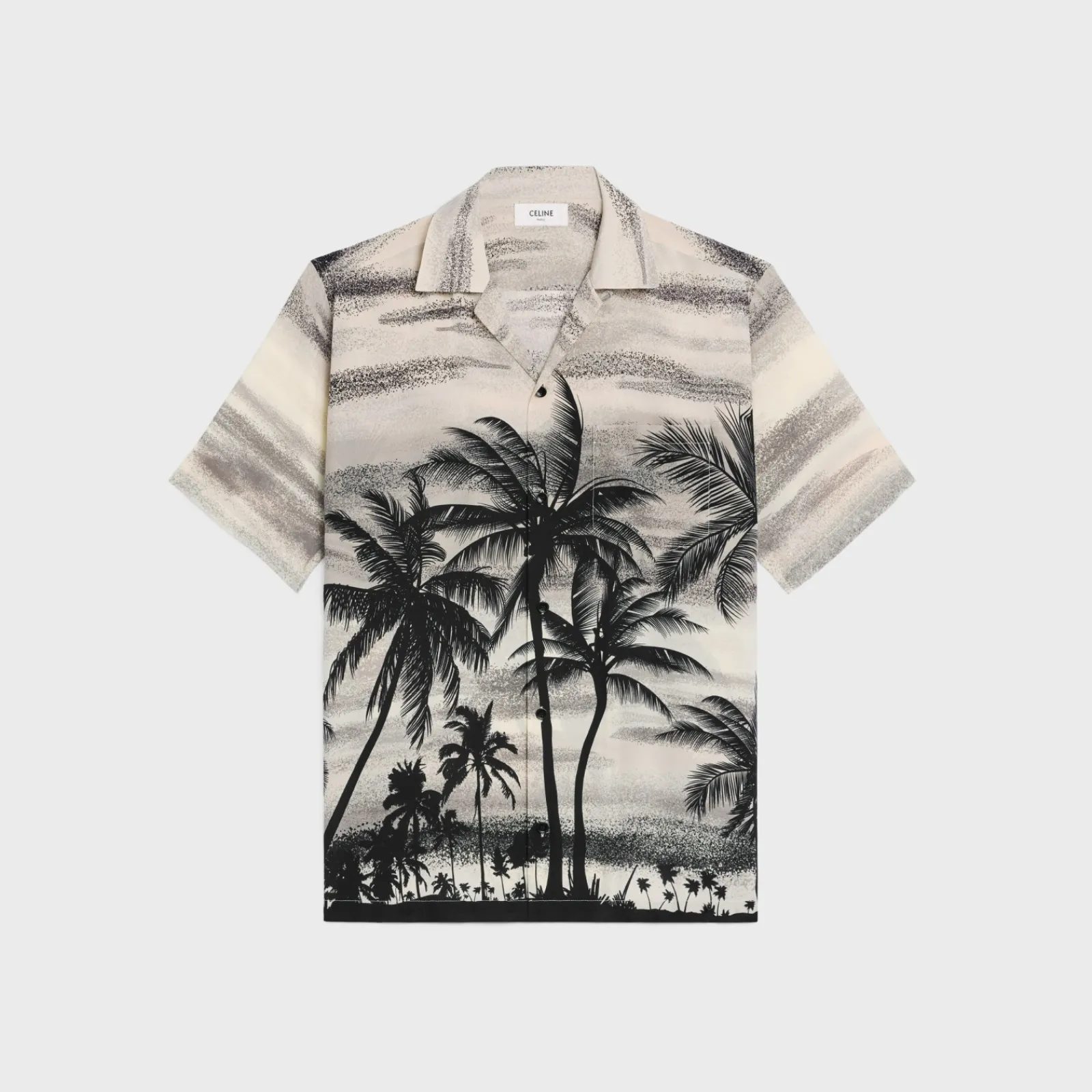Sale hawaiian shirt in printed crepe de chine Shirts