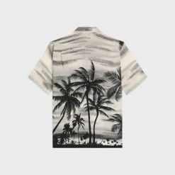 Sale hawaiian shirt in printed crepe de chine Shirts
