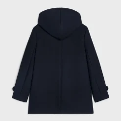 New hooded Triomphe coat in wool felt Women Coats