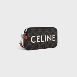 Discount Horizontal pouch in Triomphe canvas with print Triomphe Canvas | Categories·Ech Accessories