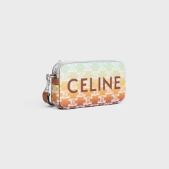 Outlet Horizontal pouch in TRIOMPHE CANVAS SUNSET WITH PRINT Triomphe Canvas | Categories·Ech Accessories