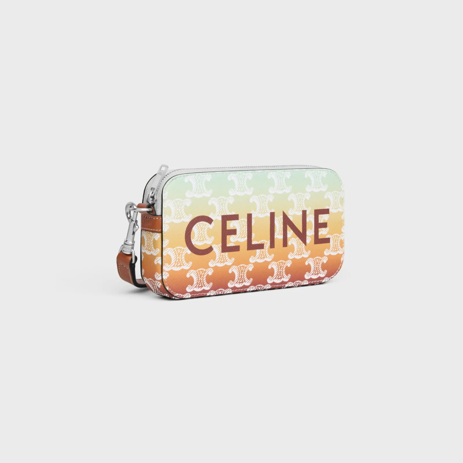 Outlet Horizontal pouch in TRIOMPHE CANVAS SUNSET WITH PRINT Triomphe Canvas | Categories·Ech Accessories