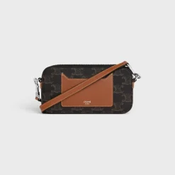 Discount Horizontal pouch in Triomphe canvas with print Triomphe Canvas | Categories·Ech Accessories