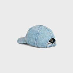 Hot initial baseball cap in denim Hats And Soft Accessories