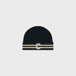 New initial beanie in cotton Hats And Soft Accessories