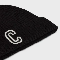 Sale initial beanie in ribbed wool Hats And Soft Accessories