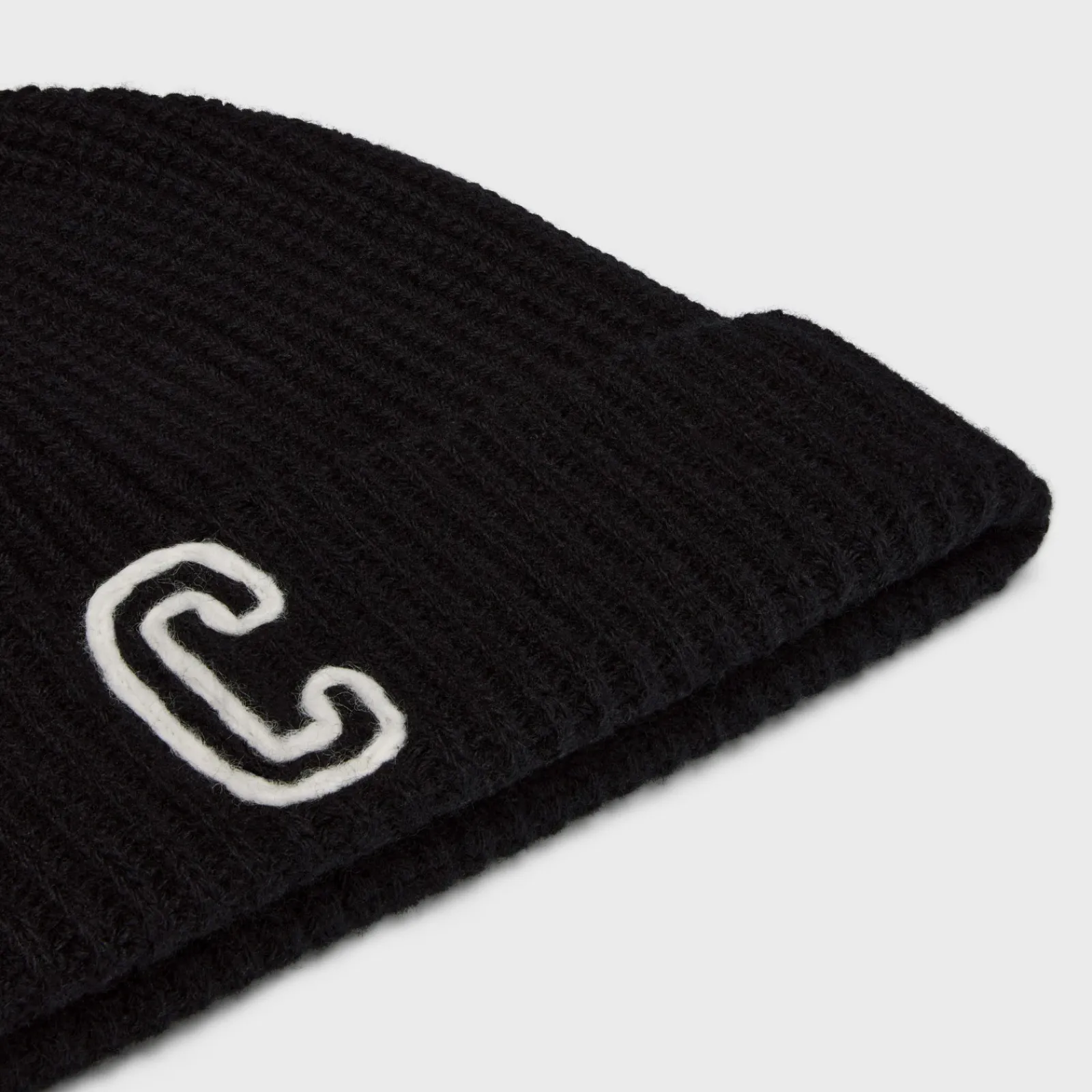 Sale initial beanie in ribbed wool Hats And Soft Accessories