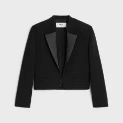 New jacket in satin-lined double faced wool crepe Women Jackets