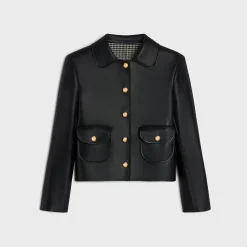 Hot jacket with Claudine collar in soft lambskin Women Jackets | Leather And Shearling