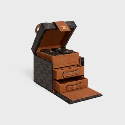 Outlet JEWELRY BOX IN TRIOMPHE CANVAS AND CALFSKIN Travel
