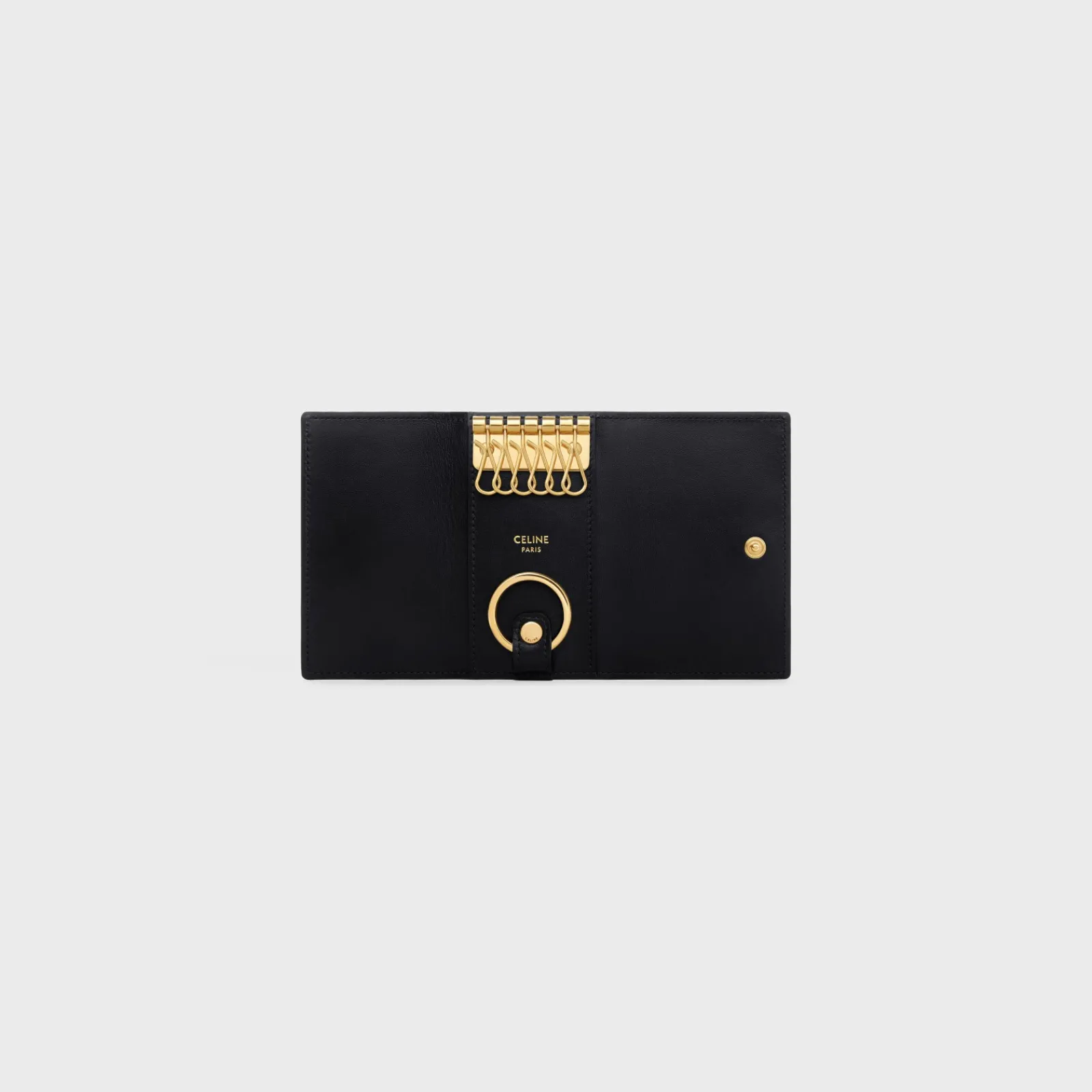 New KEY CASE TRIOMPHE in Shiny calfskin Women Triomphe | Categories·Pouches And Tech Accessories