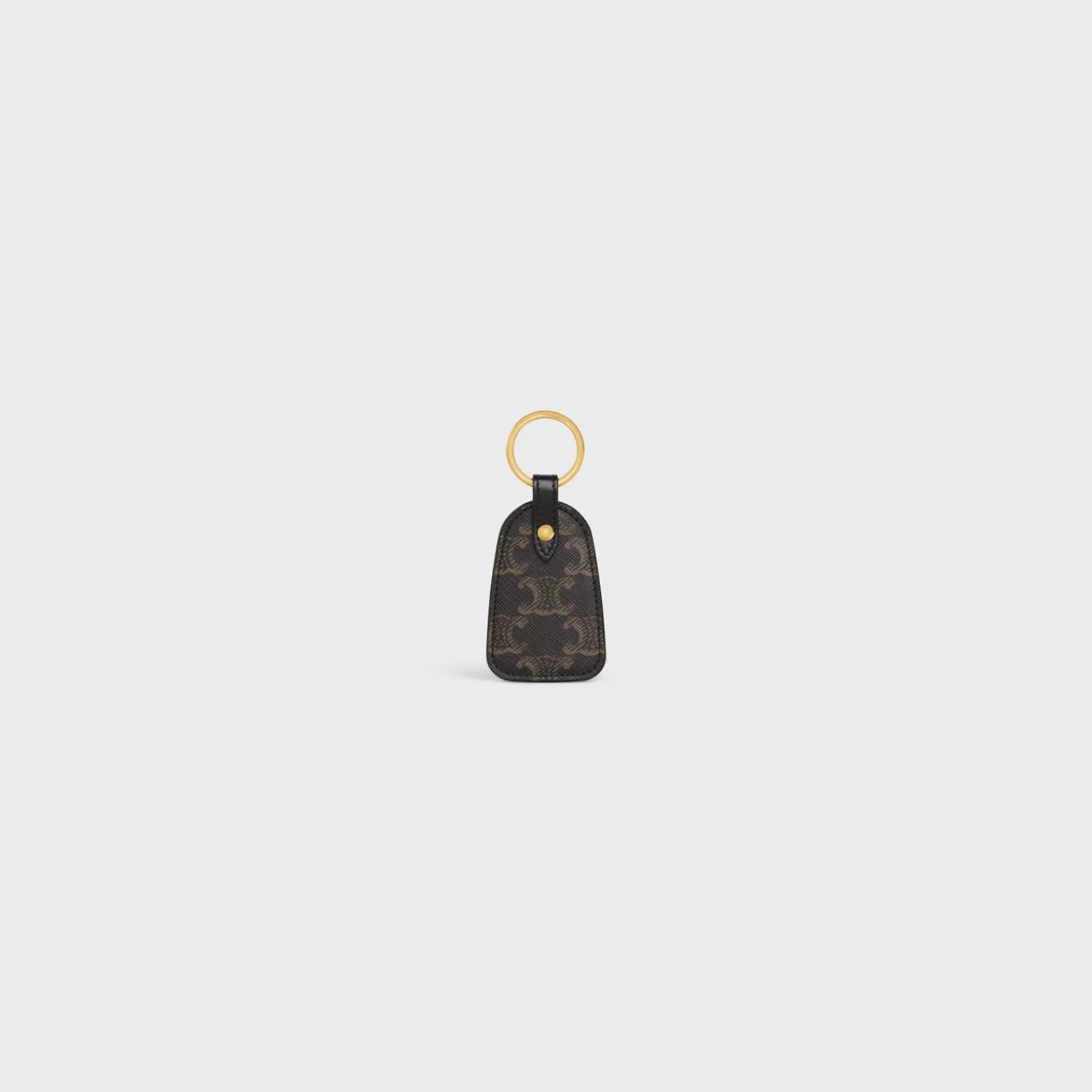 Clearance Key holder in Triomphe canvas and calfskin Women Triomphe Canvas | Categories·Pouches And Tech Accessories