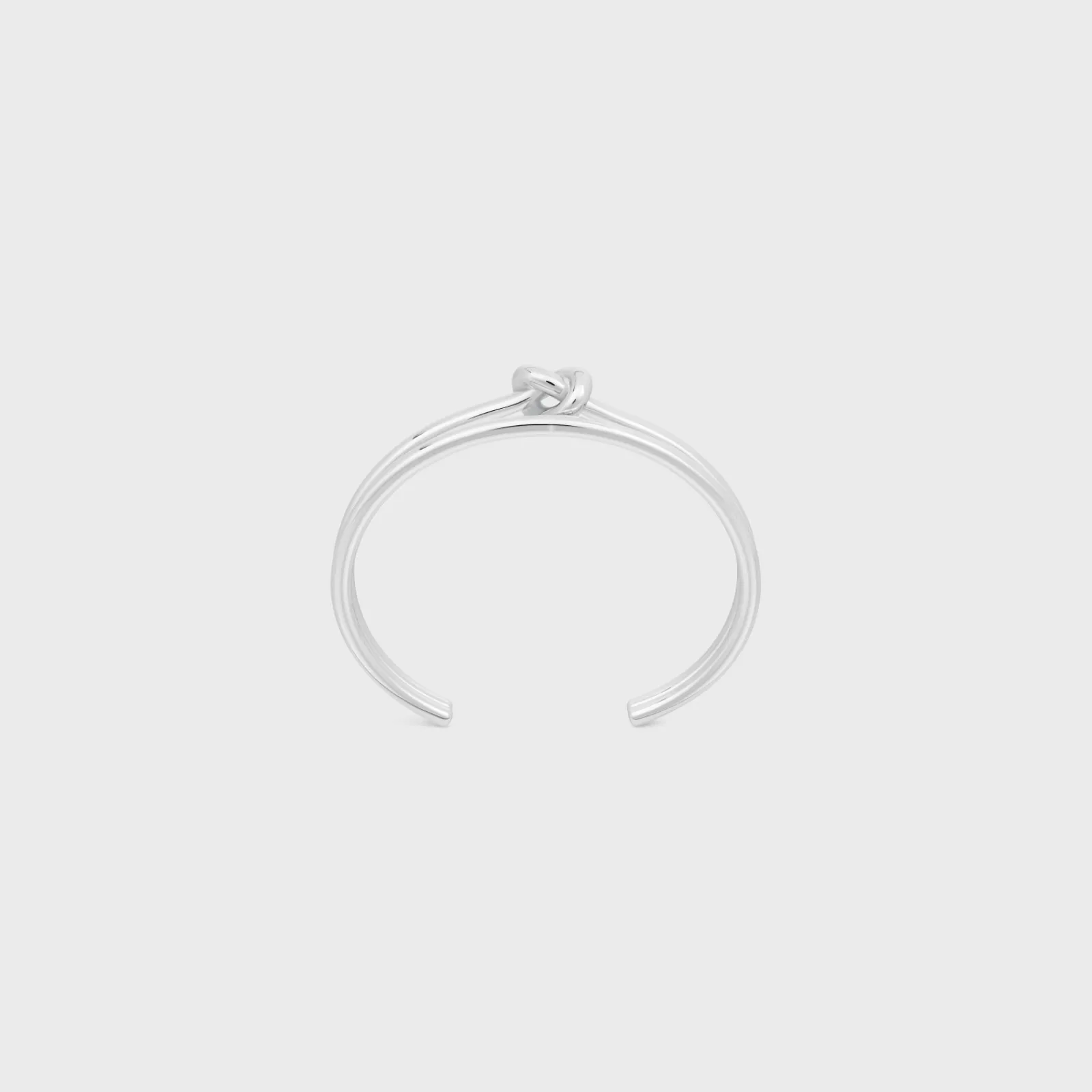 Hot Knot Double Cuff in Brass with Rhodium Finish Women Knot | Categories·Bracelets