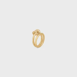 Outlet Knot Double Ring in Brass with Finish Women Knot | Categories·Rings