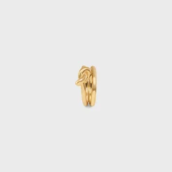 Outlet Knot Double Ring in Brass with Finish Women Knot | Categories·Rings