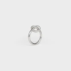 Hot Knot Ring in Brass with Rhodium finish Women Knot | Categories·Rings