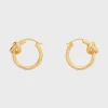 Outlet Knot Small Hoops in Brass with finish Women Knot | Categories·Earrings