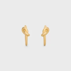 Outlet Knot Small Hoops in Brass with finish Women Knot | Categories·Earrings
