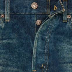 Discount kurt jeans in destroyed blue marble denim Denim