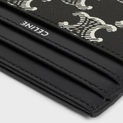 Fashion LARGE CARD HOLDER in Triomphe canvas two-tone and calfskin Triomphe Canvas | Categories·Oin And Card Holders