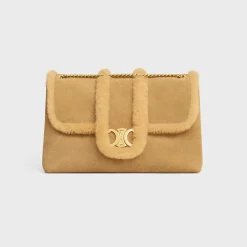 New LARGE VICTOIRE BAG in SUEDE CALFSKIN AND SHEARLING Women More Lines·Celine Victoire | Categories·Cross-Body Bags
