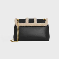 Online LARGE VICTOIRE BAG in CREASED LAMBSKIN AND SHEARLING Women More Lines·Celine Victoire | Categories·Cross-Body Bags