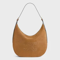 Discount LARGE HELOÏSE CUIR TRIOMPHE BAG in SUEDE CALFSKIN Women More Lines·Cuir Triomphe | Categories·Shoulder Bags