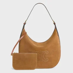 Discount LARGE HELOÏSE CUIR TRIOMPHE BAG in SUEDE CALFSKIN Women More Lines·Cuir Triomphe | Categories·Shoulder Bags