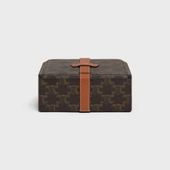 Discount Large Jewels Case in Triomphe Canvas and Calfskin Beauty Accessories | Travel