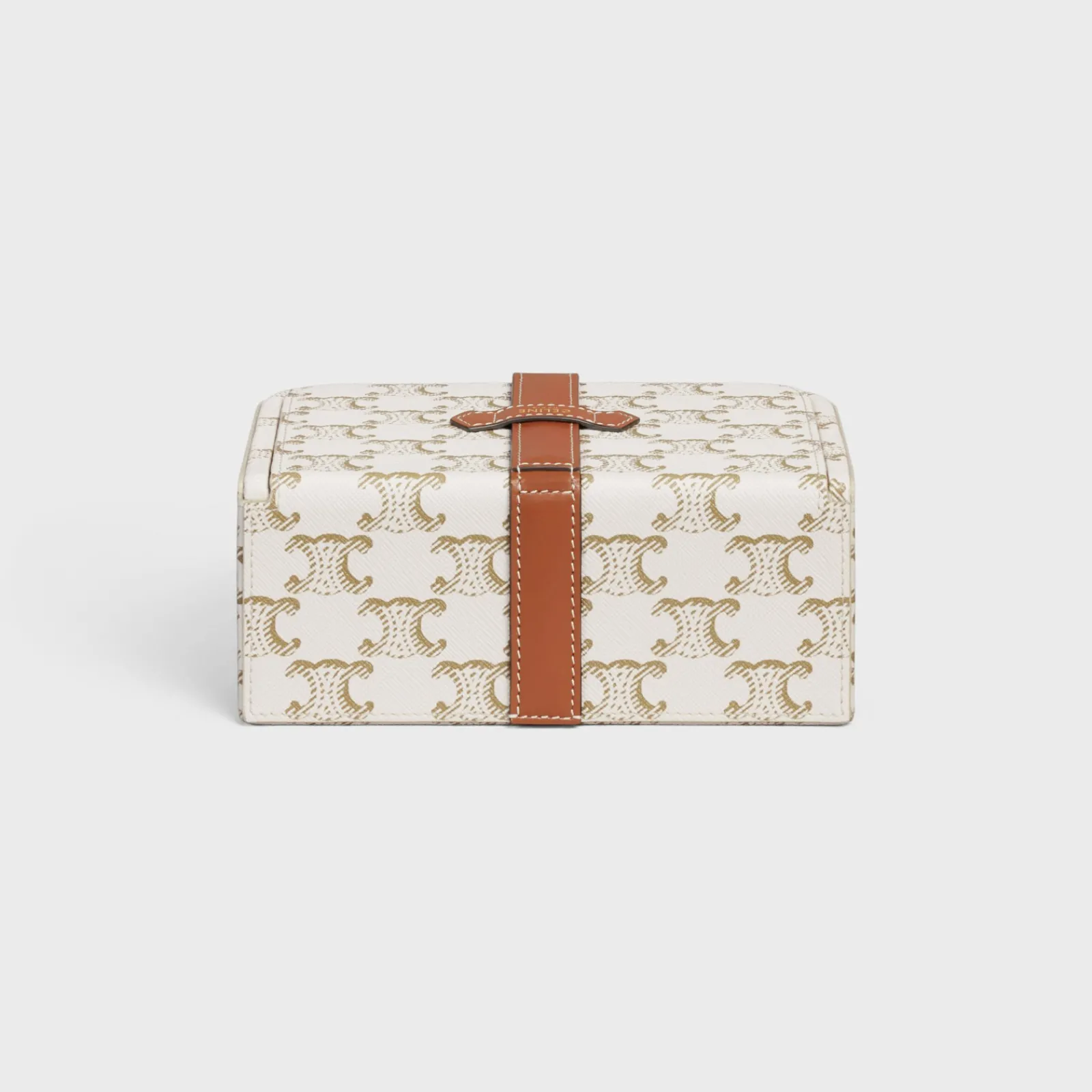 Online Large Jewels Case in Triomphe Canvas and Calfskin Beauty Accessories | Travel