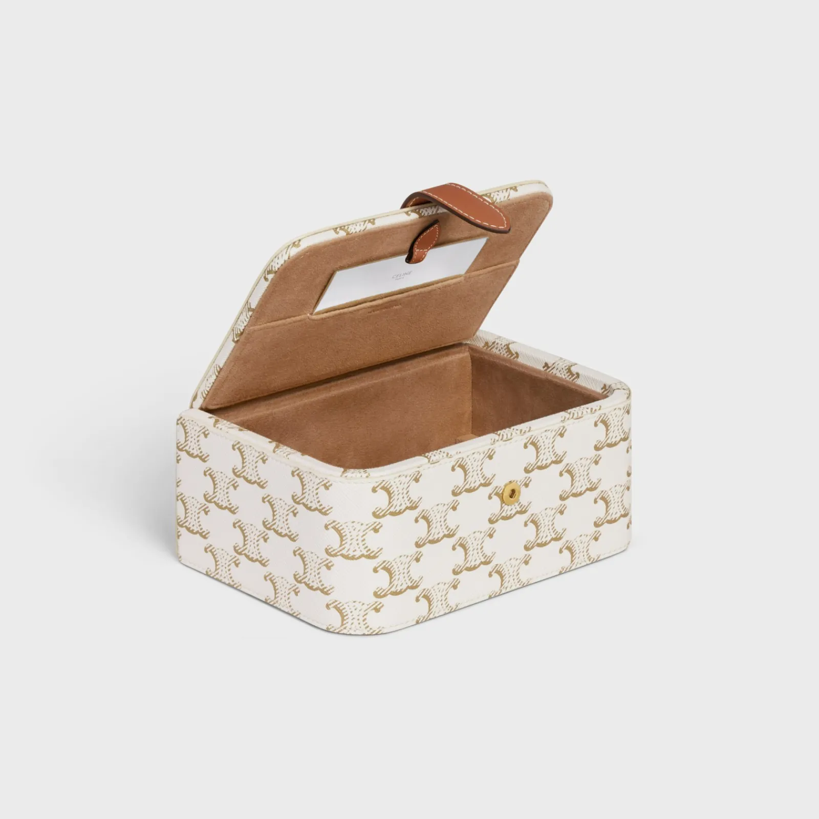 Online Large Jewels Case in Triomphe Canvas and Calfskin Beauty Accessories | Travel