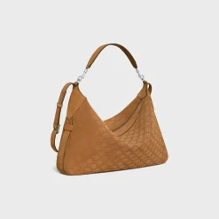 Online Large Strap Romy in SUEDE CALFSKIN WITH TRIOMPHE ALL OVER Romy | Categories·Cross-Body Bags