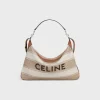 Hot Large Strap Romy in Textile with jacquard and calfskin Romy | Categories·Cross-Body Bags