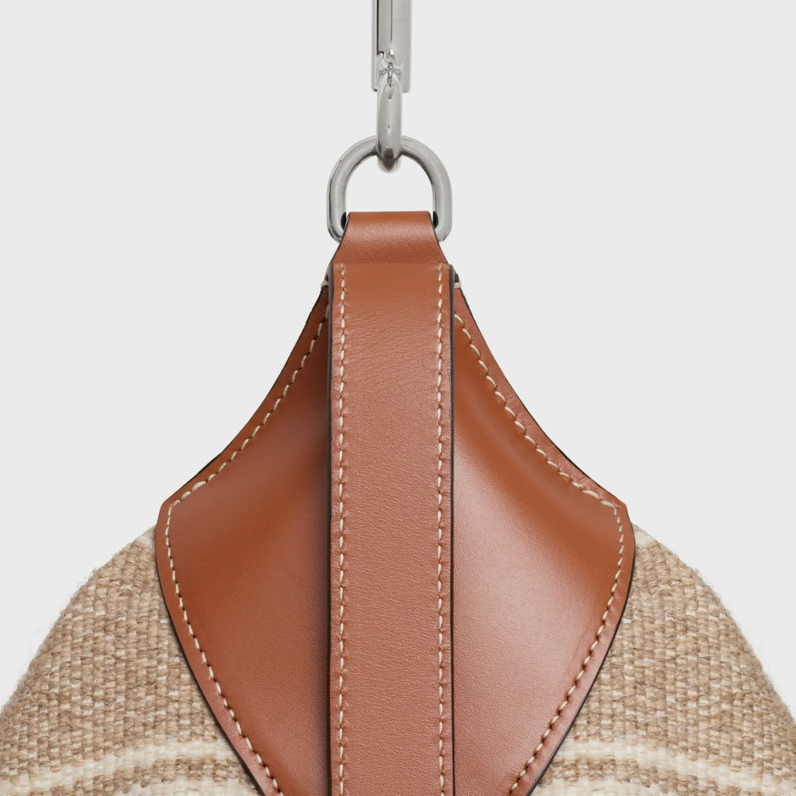 Hot Large Strap Romy in Textile with jacquard and calfskin Romy | Categories·Cross-Body Bags