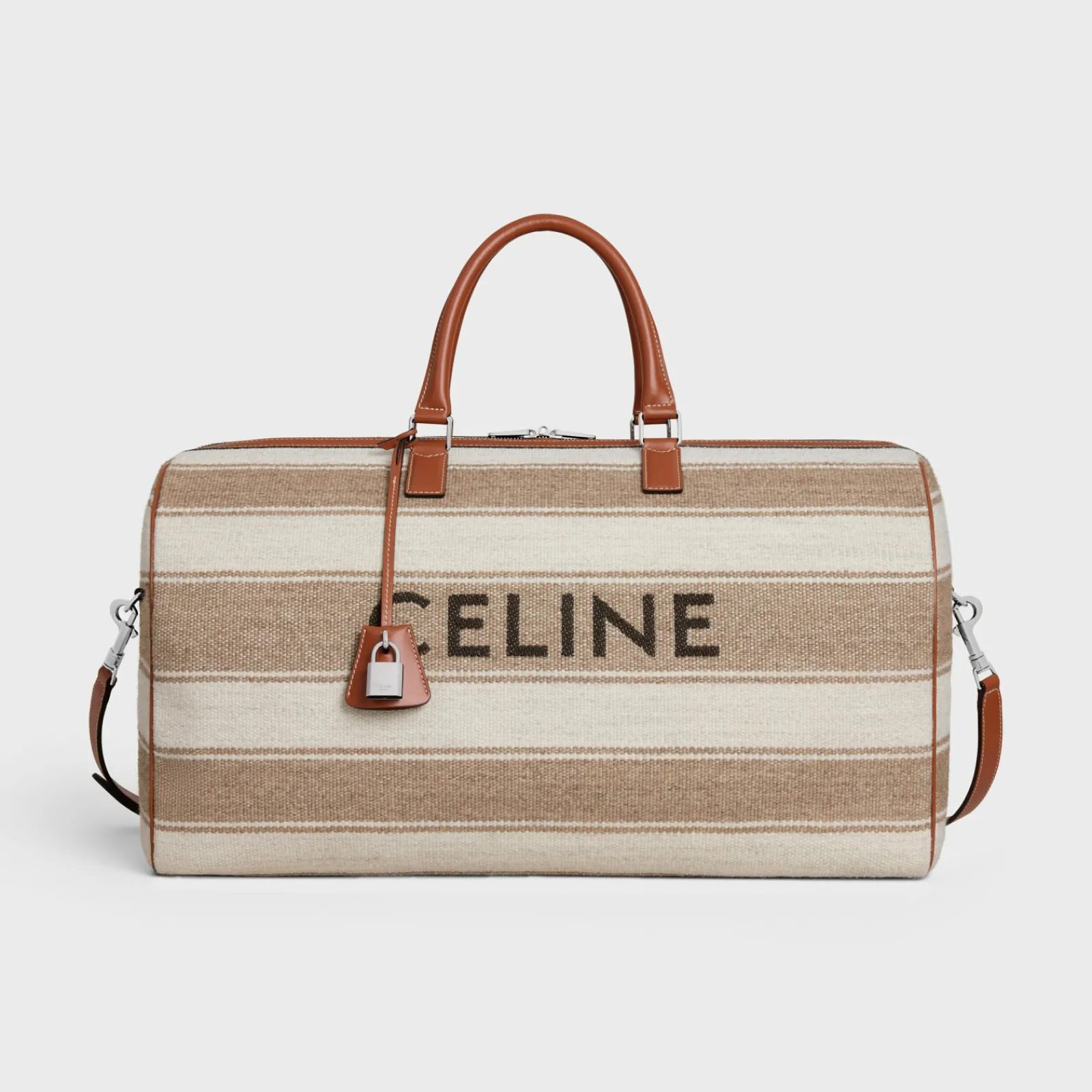 Sale Large Travel Bag in Textile with jacquard and calfskin Categories·Business And Travel Bags