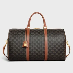 Hot Large Travel Bag in Triomphe Canvas and calfskin Women Triomphe Canvas | Categories·Cross-Body Bags