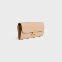 Clearance LARGE WALLET TRIOMPHE in Shiny calfskin Women Triomphe | Categories·Wallets