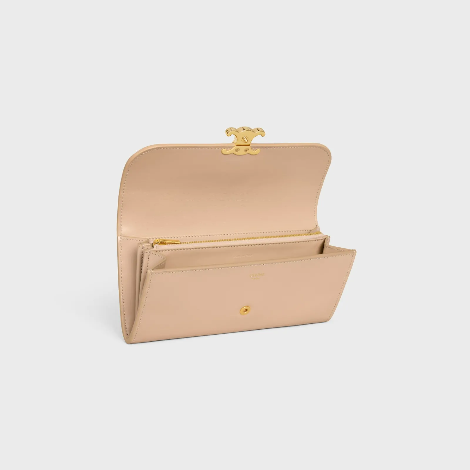 Clearance LARGE WALLET TRIOMPHE in Shiny calfskin Women Triomphe | Categories·Wallets