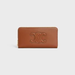 Discount LARGE ZIPPED WALLET CUIR TRIOMPHE IN SMOOTH CALFSKIN Women More Lines·Cuir Triomphe | Categories·Wallets