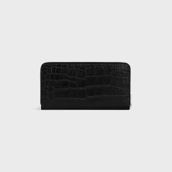 Sale Large zipped wallet in Crocodile Embossed Calfskin Essentials | Categories·Allets