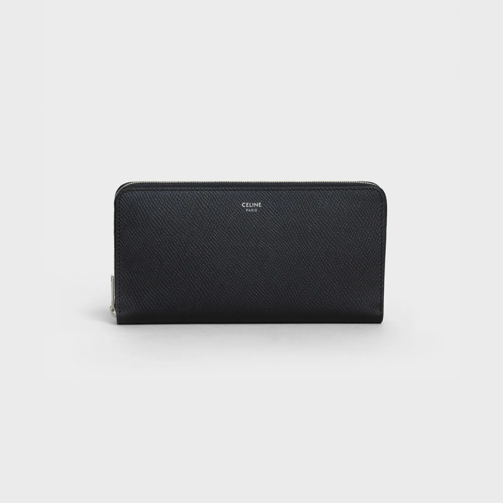 Online Large zipped wallet in Grained calfskin Essentials | Categories·Allets