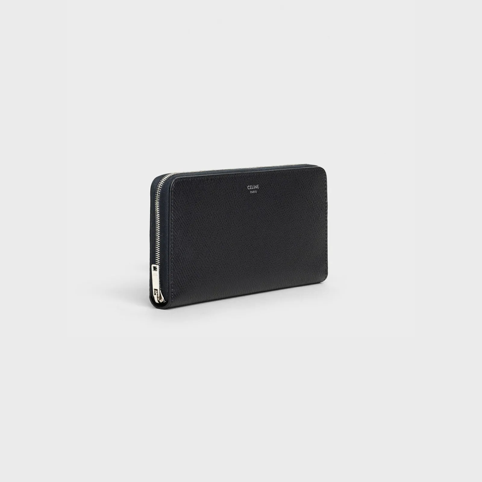 Online Large zipped wallet in Grained calfskin Essentials | Categories·Allets