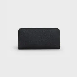 Online Large zipped wallet in Grained calfskin Essentials | Categories·Allets