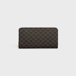 Clearance Large zipped wallet in Triomphe Canvas Women Triomphe Canvas | Triomphe Canvas