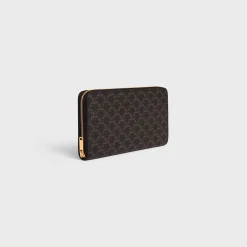 Clearance Large zipped wallet in Triomphe Canvas Women Triomphe Canvas | Triomphe Canvas