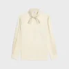 Best lavaliere blouse in silk satin Women Shirts And Tops